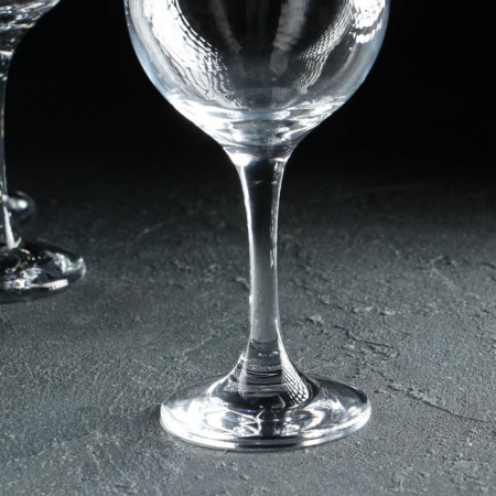 Amber glass glasses set, 6 pcs, 295 ml, gold laying-3
