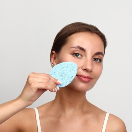 Set of sponge for washing "drop", 9.5 × 7 cm, 2 pcs, color mix-6