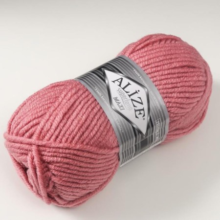 Yarn "Superlana Maxi" 75% acrylic, 25% wool 100m/100g (204 anti -rose)-1