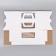Box for cake 2 windows, with handles, white, 26 x 26 x 20 cm