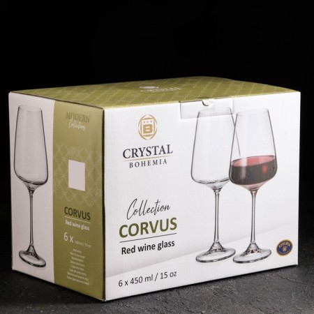 Set of glasses for wine Corvus, 450 ml, 6 pcs-1