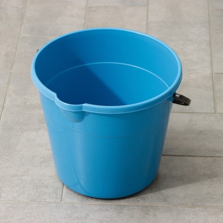 Carries with a drain, 10 l, d = 28 cm, h = 24 cm, plastic, blue-1