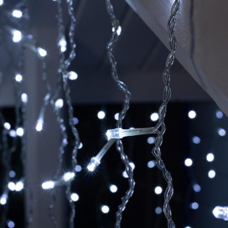 Garland "fringe" 3 × 0.9 m, IP44, UMS, transparent thread, 232 LED, white glow, 220 V-2