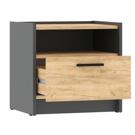 Tumbling bedside ottavia 011.15, 482x400x464, Anthracite/oak craft golden-1