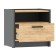 Tumbling bedside ottavia 011.15, 482x400x464, Anthracite/oak craft golden