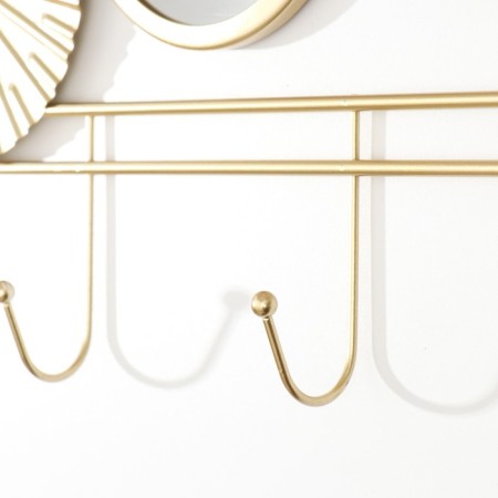 Decorative hooks with a mirror metal "circles" 45x6x30 cm-2