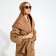 Women's scarf minku: casual collection brown color