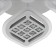 Causteen with PDU 1163/4WT LED 124W 3000-6000K Dimmer white 96x69x8 cm