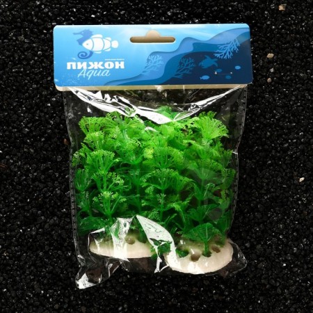 The artificial aquarium bush, 10 cm, green-3