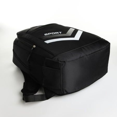 Youth backpack with a zipper, 4 pockets, black color-4