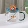Glass mug with a ceramic lid and a spoon of Teddy, 350 ml