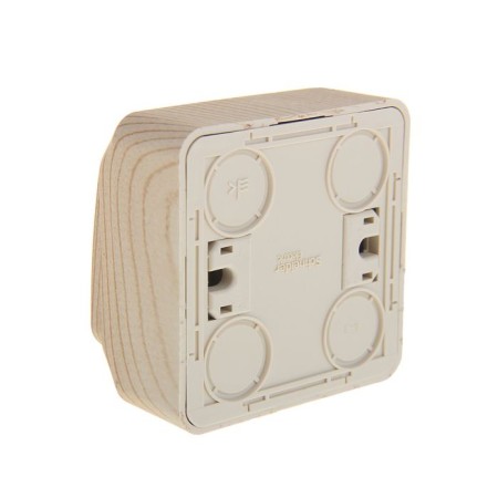 Schetode switch Sche Ba10-005d, 10 A, 1 key, external, with backlight, pine color-1