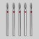 Diamond cutters for manicure "Flame", fine grain, D 2.5 × 8 mm, 5 pcs