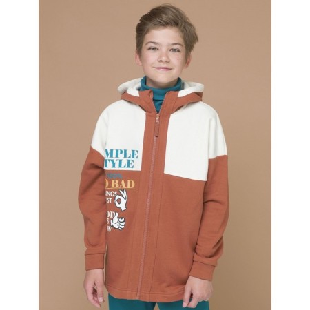 Sweatshirt for boys, height 122 cm, ocher color