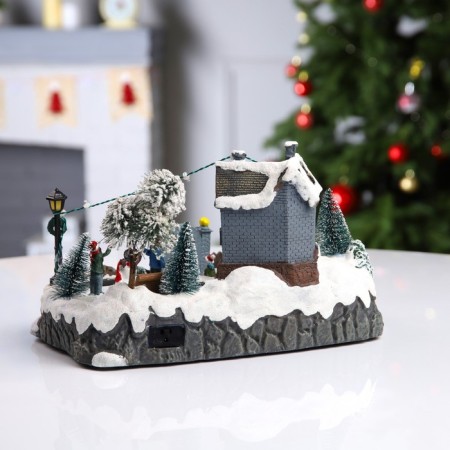 LED figure "Christmas" 31 × 20 × 23 cm, polystone, AAX3 batteries (not complete), USB, glow of multi-2