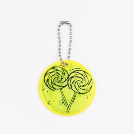 Reflective element "Lollows", bilateral, 5 × 5 cm, yellow color-2