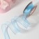 Kapron “wave” ribbon, with brilliance, 40 mm, 10 ± 1 m, blue color No. 25