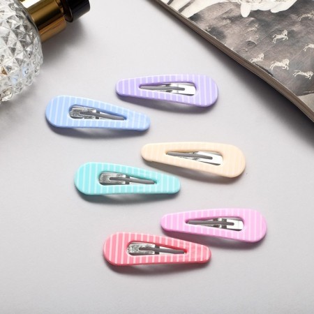 Invisibility for hair "Beatrice" (set of 6 pcs) stripes, 5 cm, mix-1