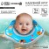 Circle of children's neck, for bathing, "fish", with rattles, two -chamber, blue color