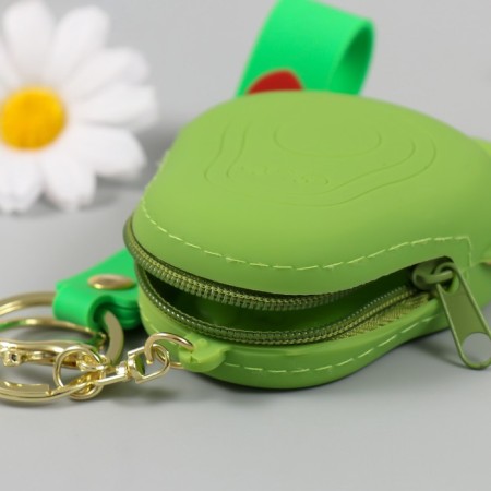 A keychain wallet with a carbine, strap silicone "Avocadinka" 3x9x9 cm-3