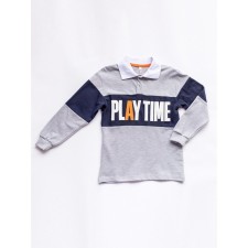 Лонгслив для мальчика Batik Play Time, рост 128 см, цвет серый
