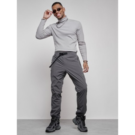 Trouses insulated sporty male winter, size 48, color gray color-14