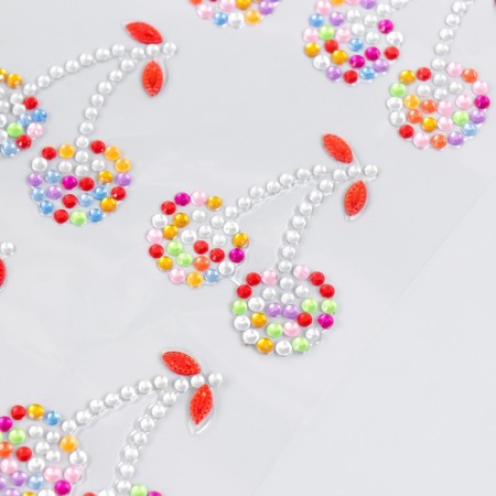Sticker of rhinestones "Cherry" MIX 32x10.5 cm-5