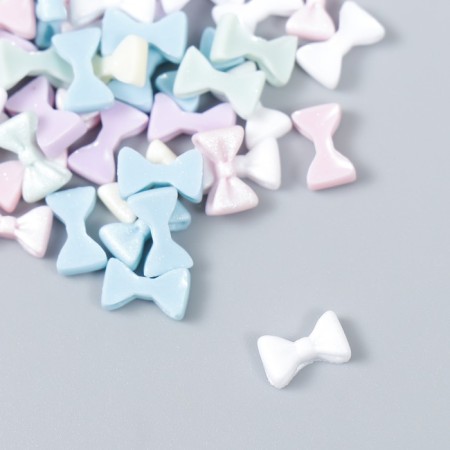 Decor for creativity Plastic "Bow" set 60 pcs matte mix 0.4x0.8 cm-2