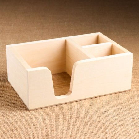 Top "rectangle" from linden, with 3 compartments, 15 × 23 × 8.5 cm-2