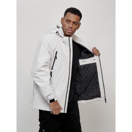 Male spring jacket, size 52, light gray color-8