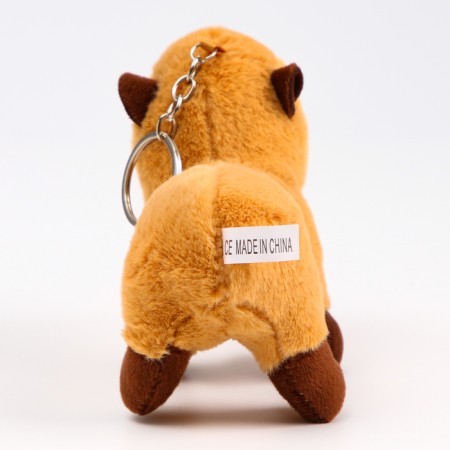 Soft toy "Capybara" on a key fob, 14 cm-4