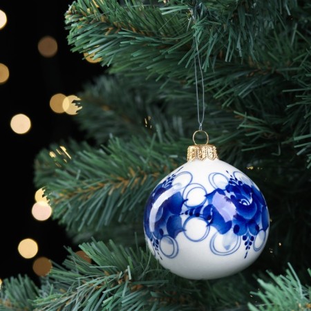 Souvenir on the Christmas tree "ball", d = 7 cm, gzhel-1