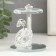 Souvenir glass "Two swan under an umbrella" Transparent 6.3x6.3x8 cm