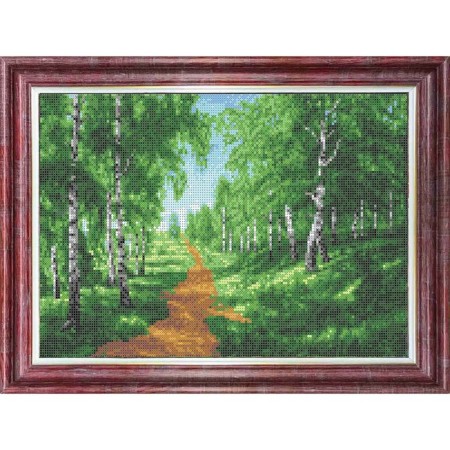 Scheme for beads and cross "Birch grove"