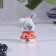 Souvenir hare in a skirt, gzhel color