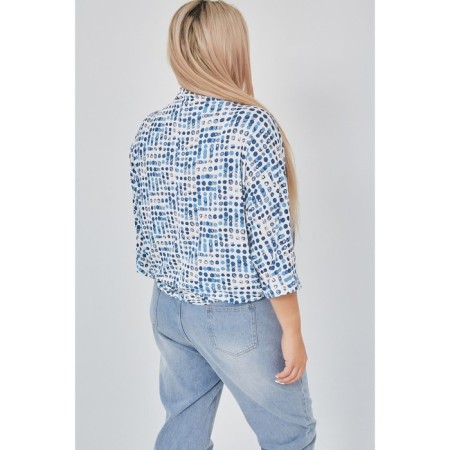 Female blouse, size 68, blue color-4