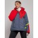 Ski jacket female winter, size 56, red color