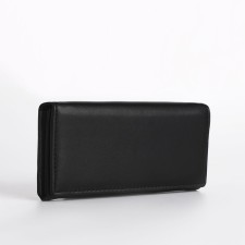 Women's wallet on a magnet, black color