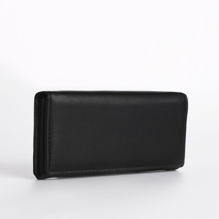 Women's wallet on a magnet, black color