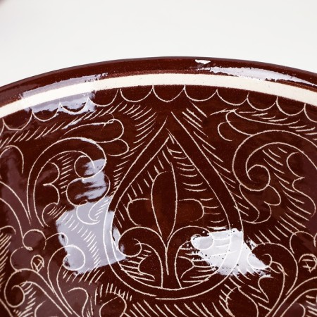 Set of salad bowls of Rishtan ceramics 15cm, brown, 3pcs in Dagger Pack-3