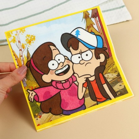 Paper Napkins "Mabel and Deer", 33x33 cm, 20 pieces, 3 layers, gravity farm-2
