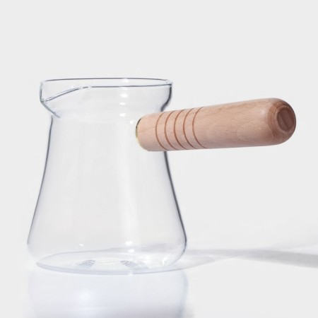 Glass Turkish "Arabica", 300 ml, 18.5 × 9 × 10 cm, wooden handle-2