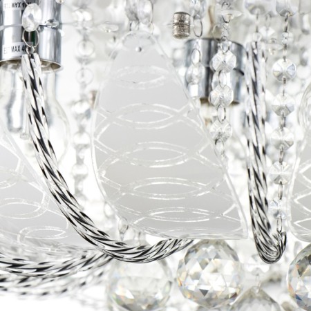 Svetogor chandelier "Murmansk" 8x60W E27 LED lighting chrome 60x60cm-11