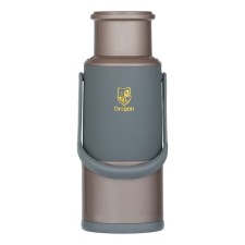 Thermos 1.2 l, with a glass flask, retains heat 24 hours, brown