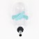Drill for rodents with a metal nose, 60 ml, transparent with blue mount
