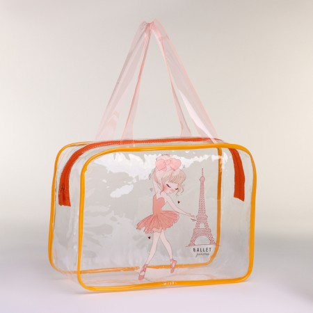 Lightning cosmetic bag, orange color