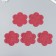 The workpiece of Foamiran "Flower Curly" 10x9.5 cm set 5 pcs. Burgundy