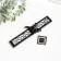 Fan bamboo, textile h = 21 cm bend, with a brush "flowers" in a box, black