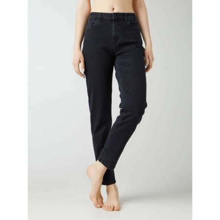 Women's jeans with a high landing CONTE Elegant Mom Fit, size M, color Washed Black-5