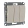 Glossa switch Sche GSL000231, 10 A, 3 keys, hidden, beige color